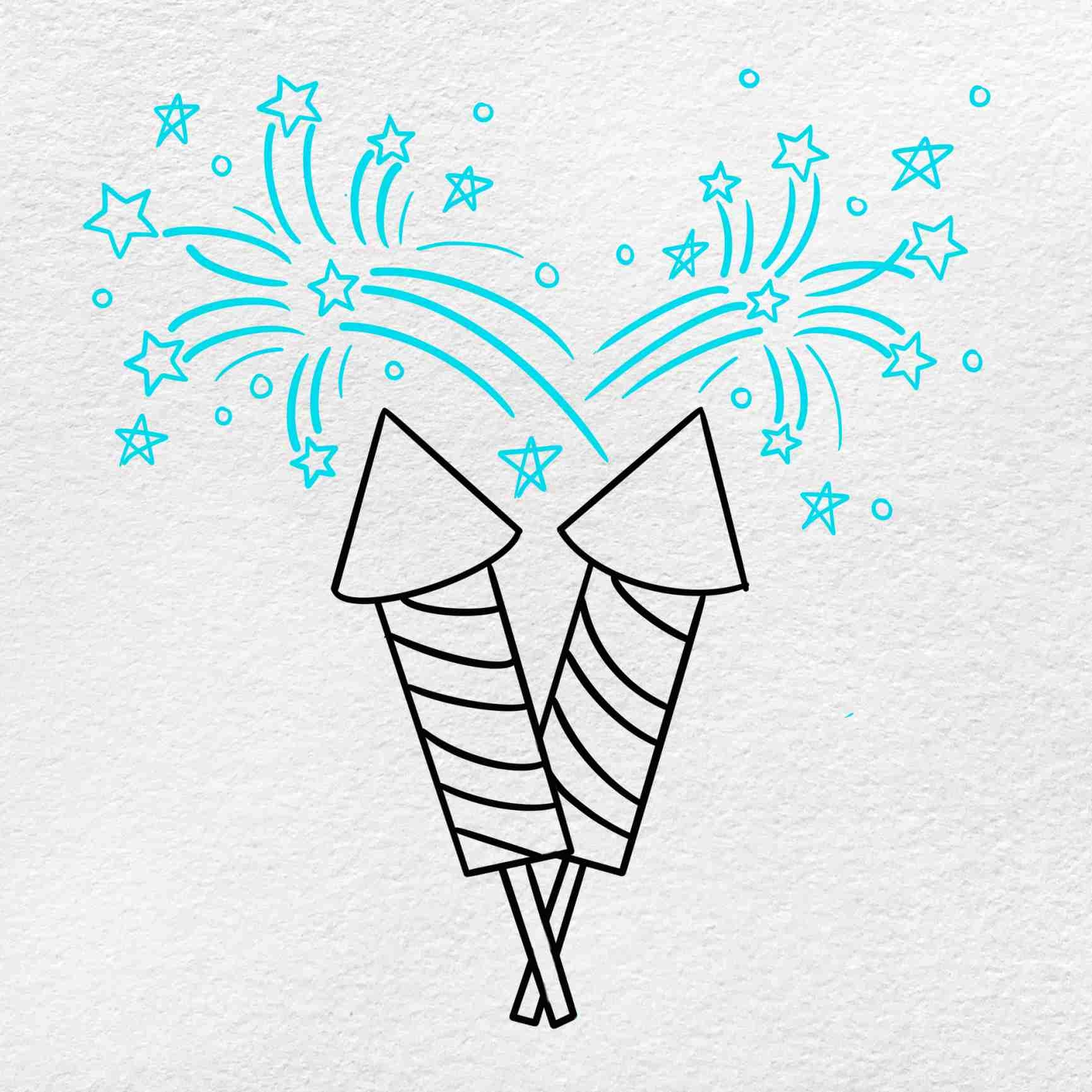 How To Draw Fireworks HelloArtsy