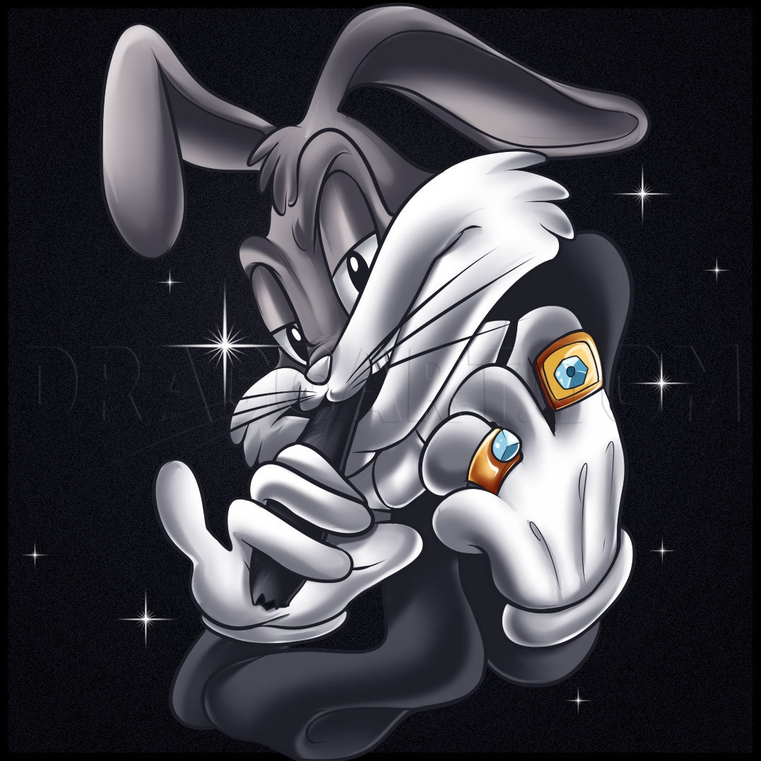 How To Draw Gangster Bugs Bunny Drawing Step By Step By Dawn DragoArt