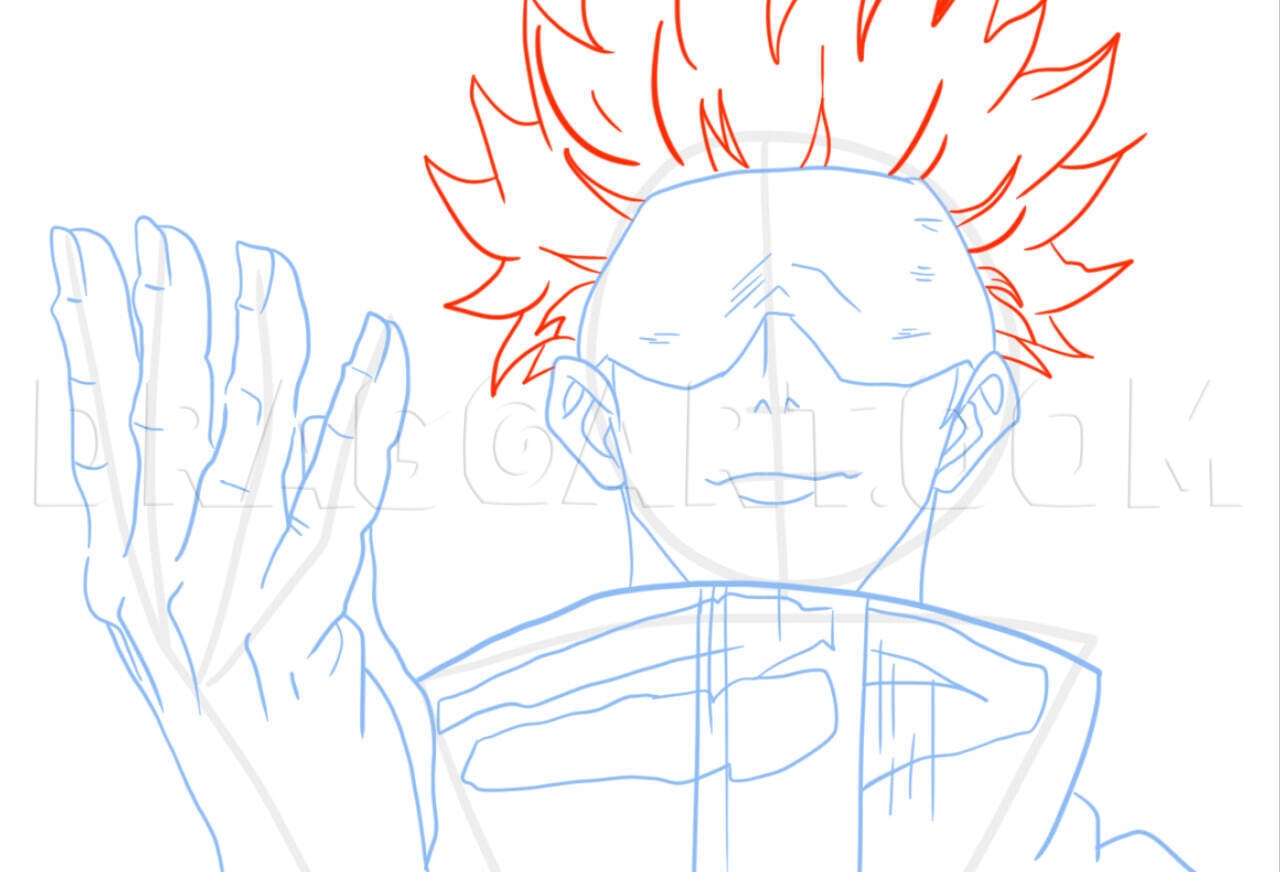 How To Draw Gojo Satoru Drawing Step By Step By Cocoapebbles 
