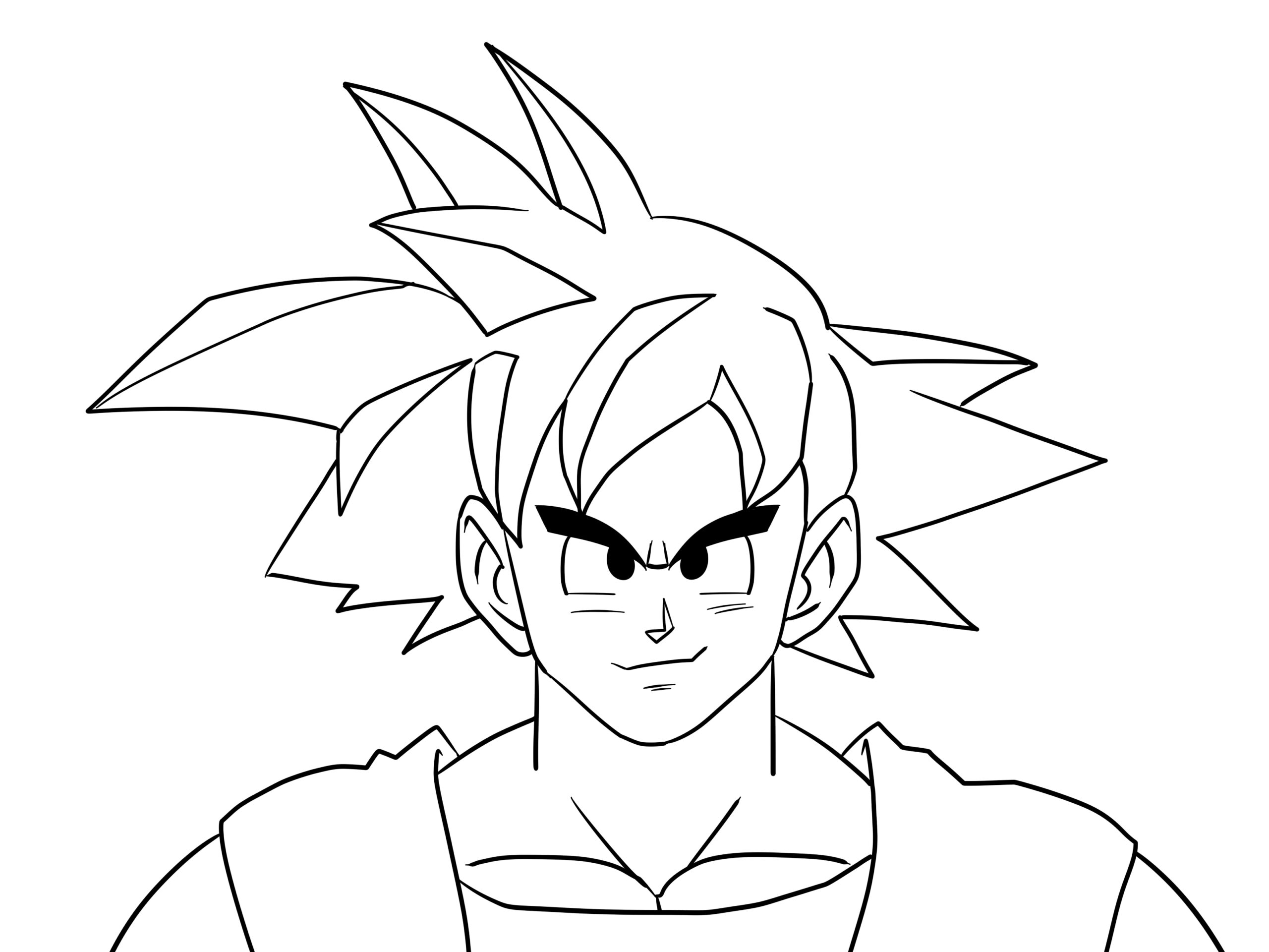 drawing of dragon ball z goku