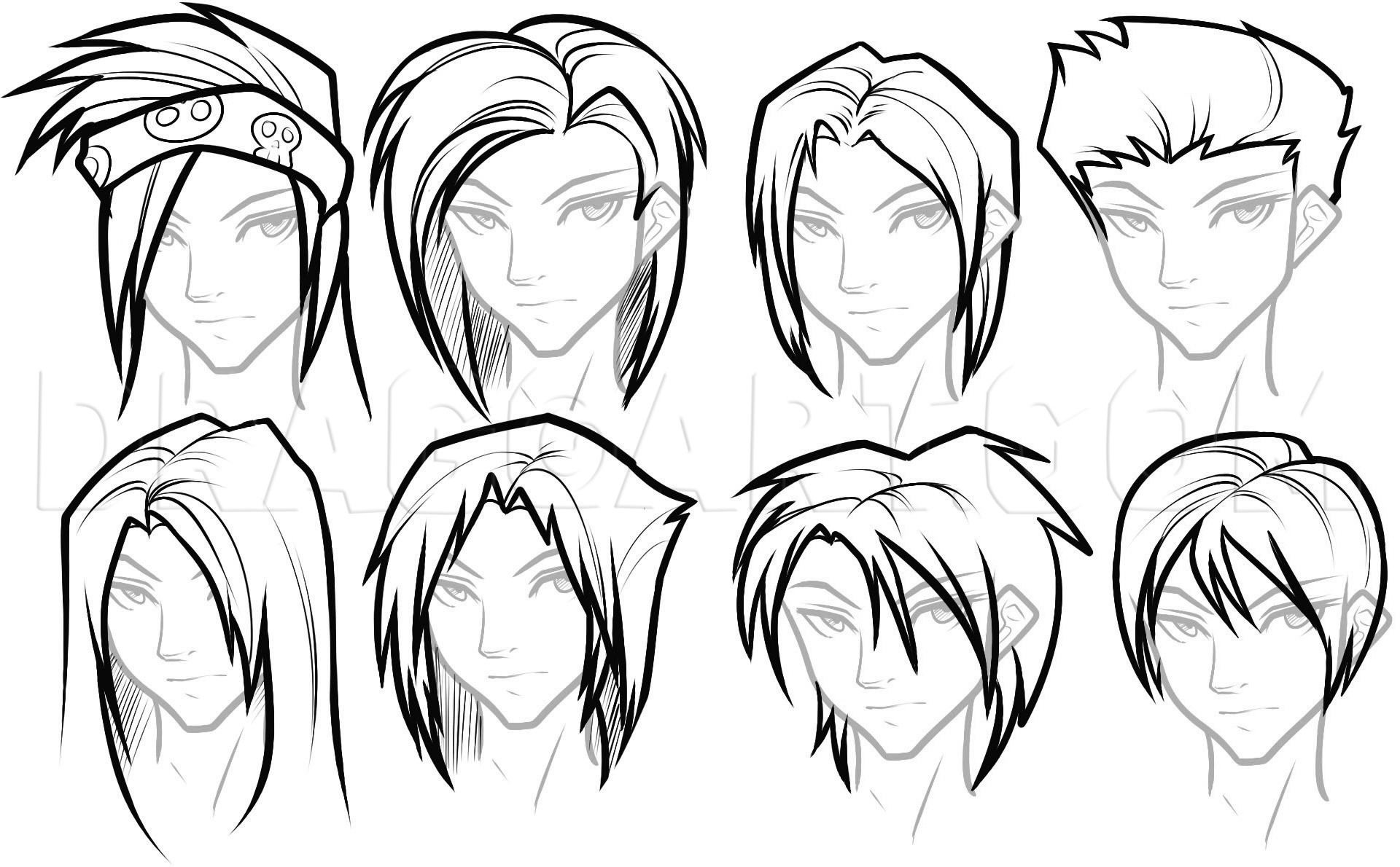 How To Draw Hair For Boys Drawing Step By Step By Dawn DragoArt