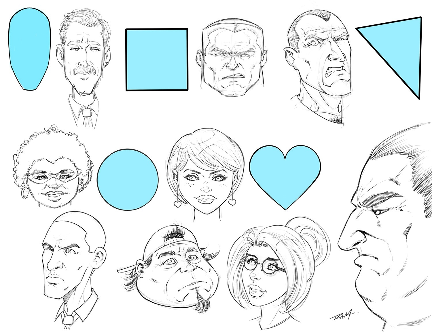 How To Draw Heads From Any Angle Step By Step Tutorial Ram Studios Comics