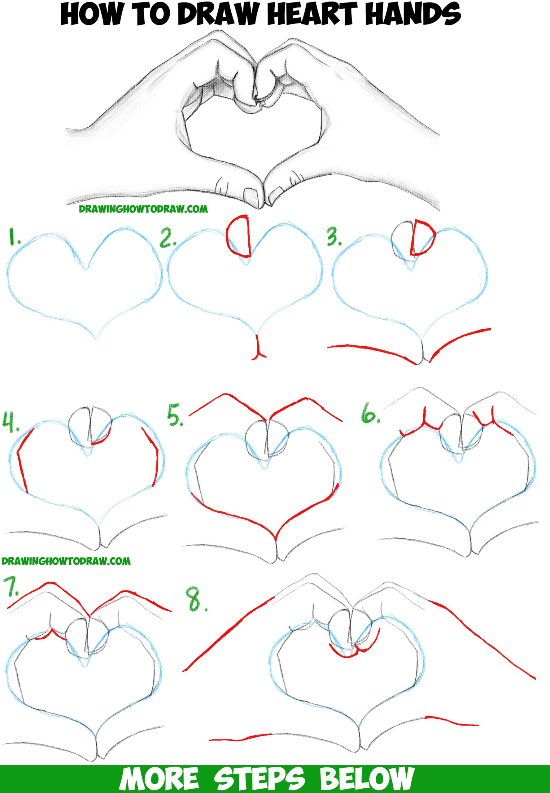 how to draw hearts