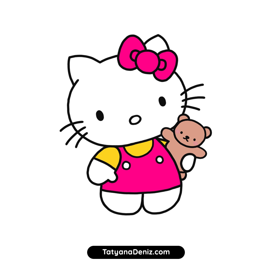 How To Draw Hello Kitty Step by step With Simple And Easy Drawing 