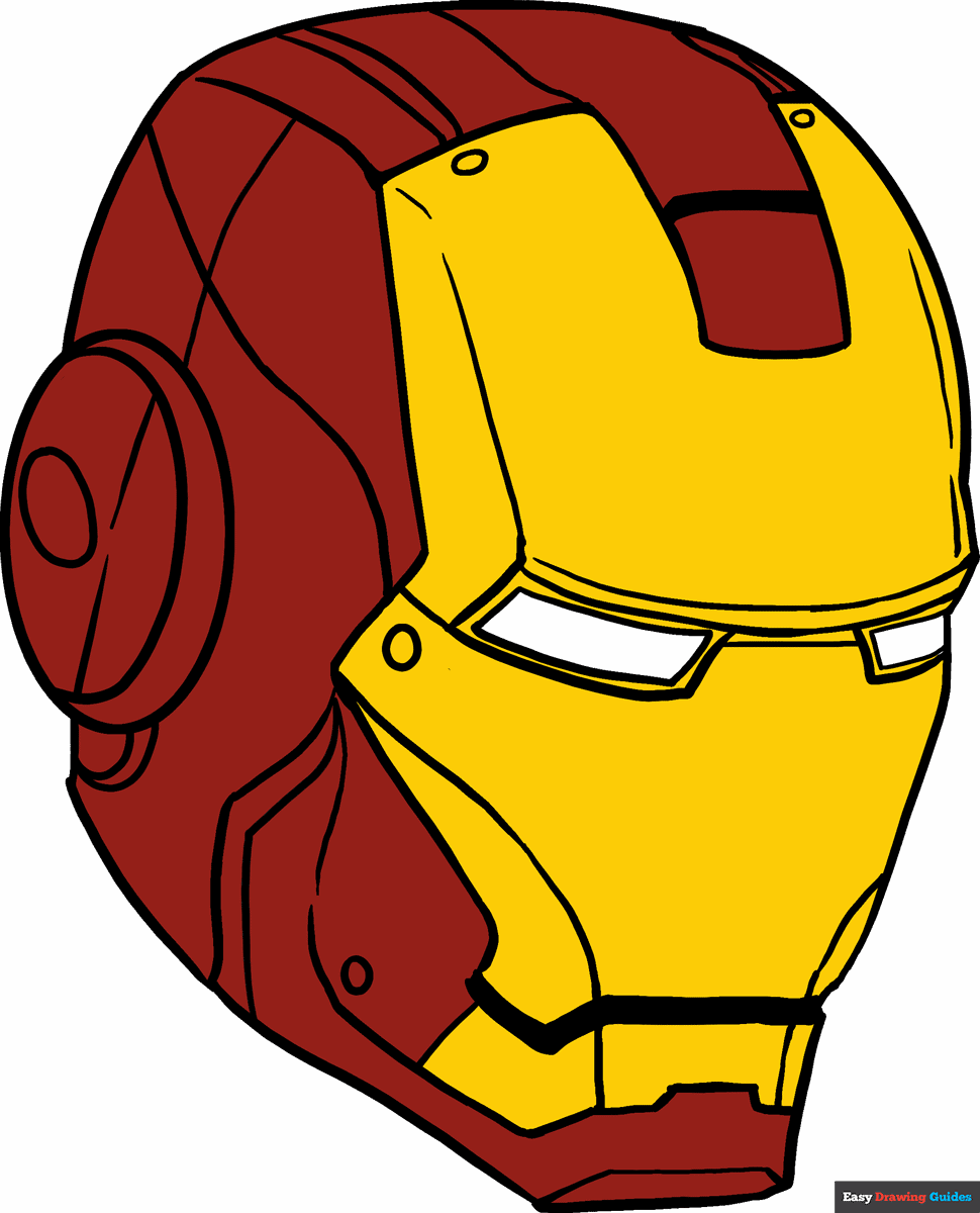 How To Draw Iron Man In A Few Easy Steps Easy Drawing Guides