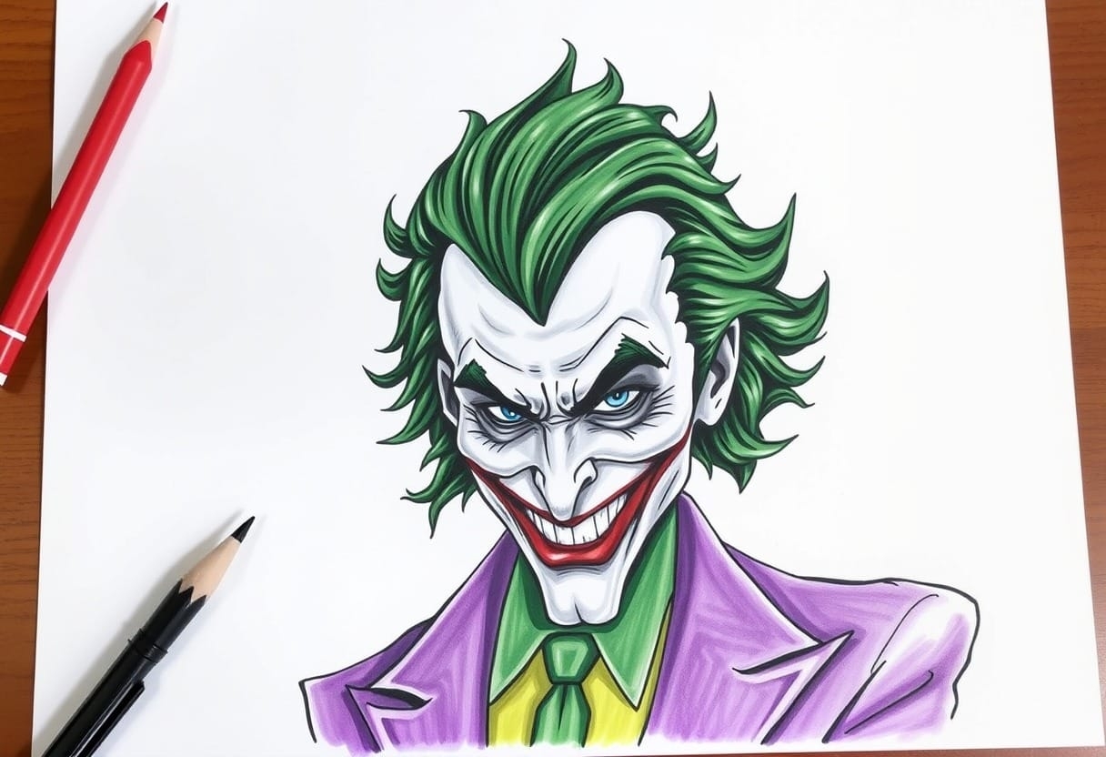 joker drawing easy