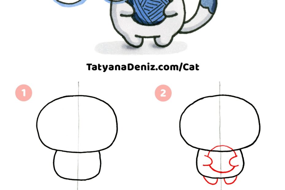 How To Draw Kawaii Cat With Easy Step by step Drawing Tutorial