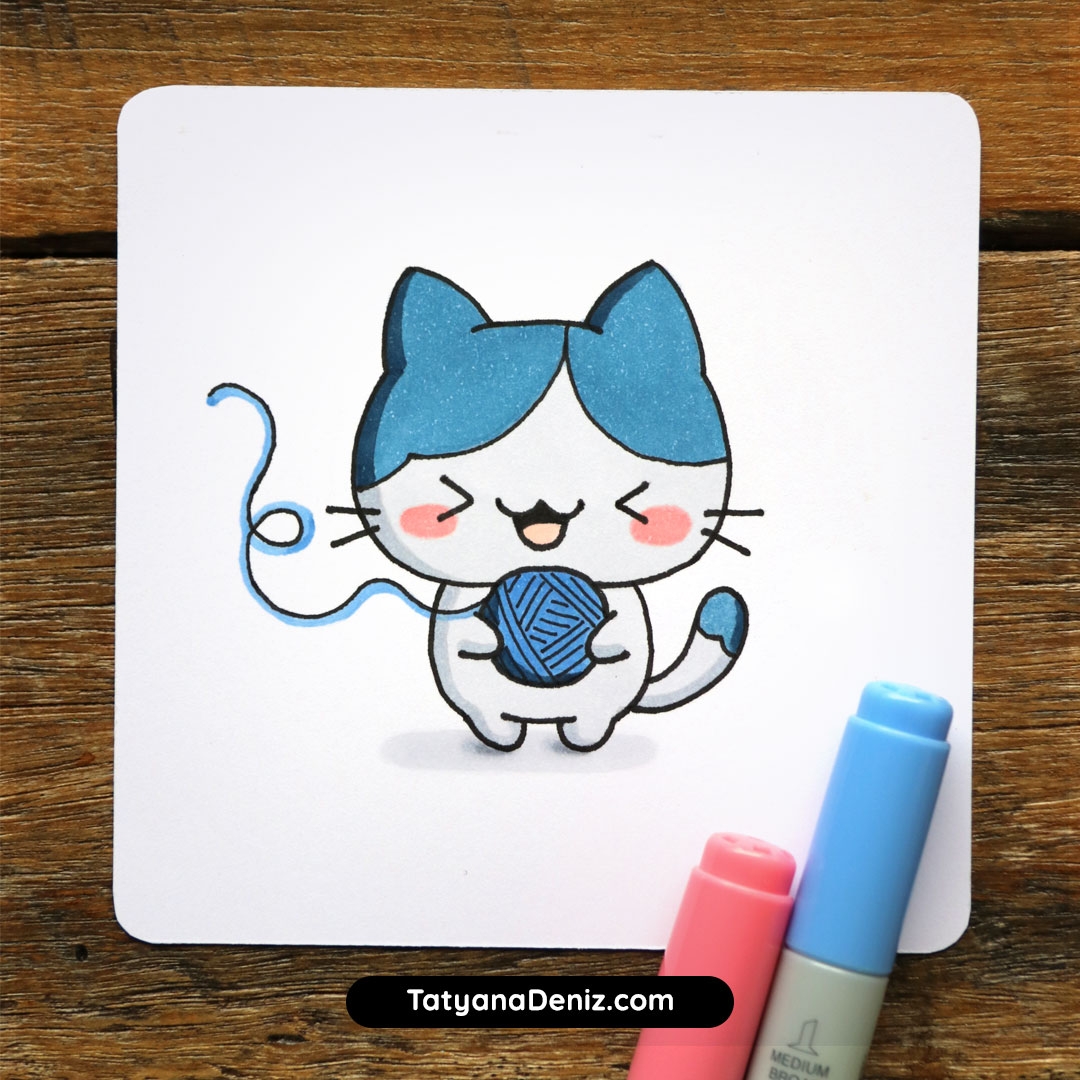 How To Draw Kawaii Cat With Easy Step by step Drawing Tutorial