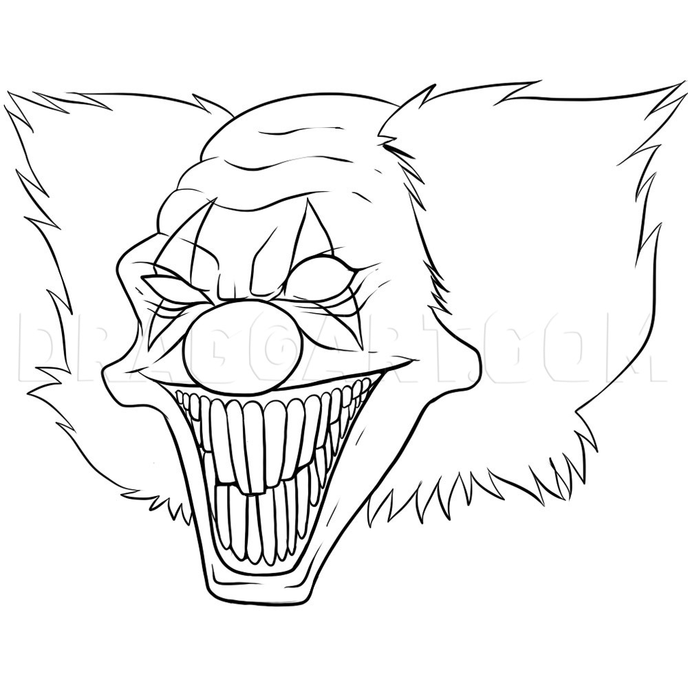 How To Draw Killer Clowns Drawing Step By Step By Dawn DragoArt