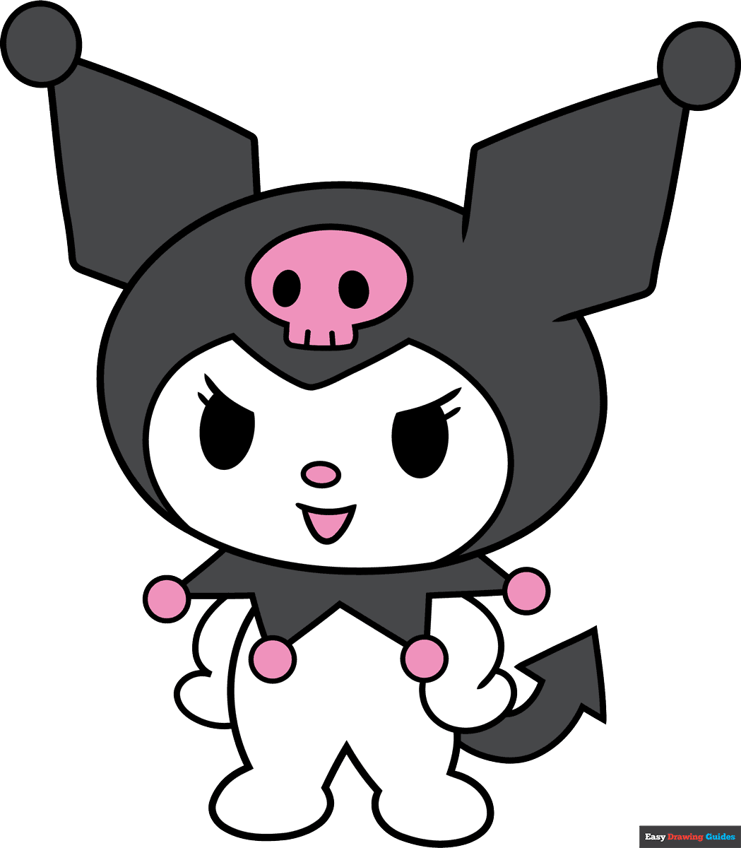 How To Draw Kuromi From Sanrio Really Easy Drawing Tutorial