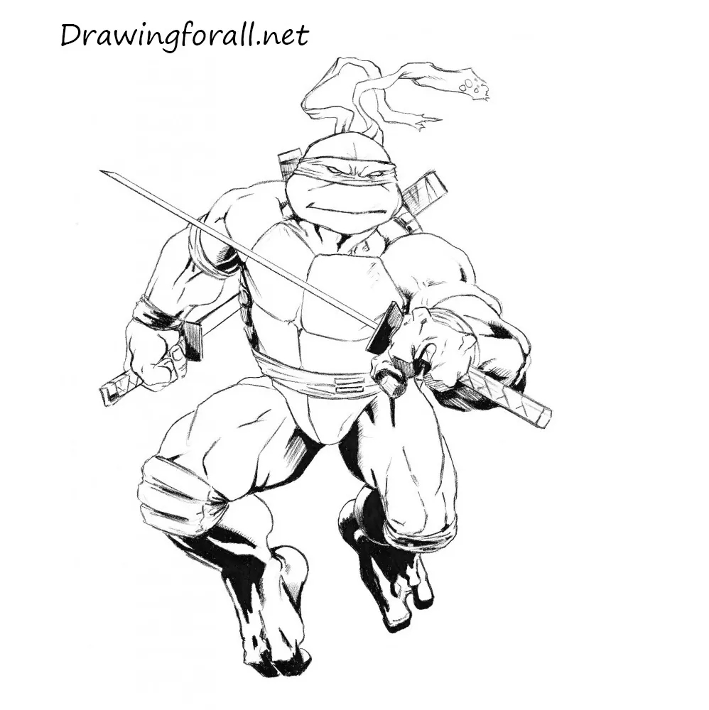 How To Draw Leonardo From TMNT