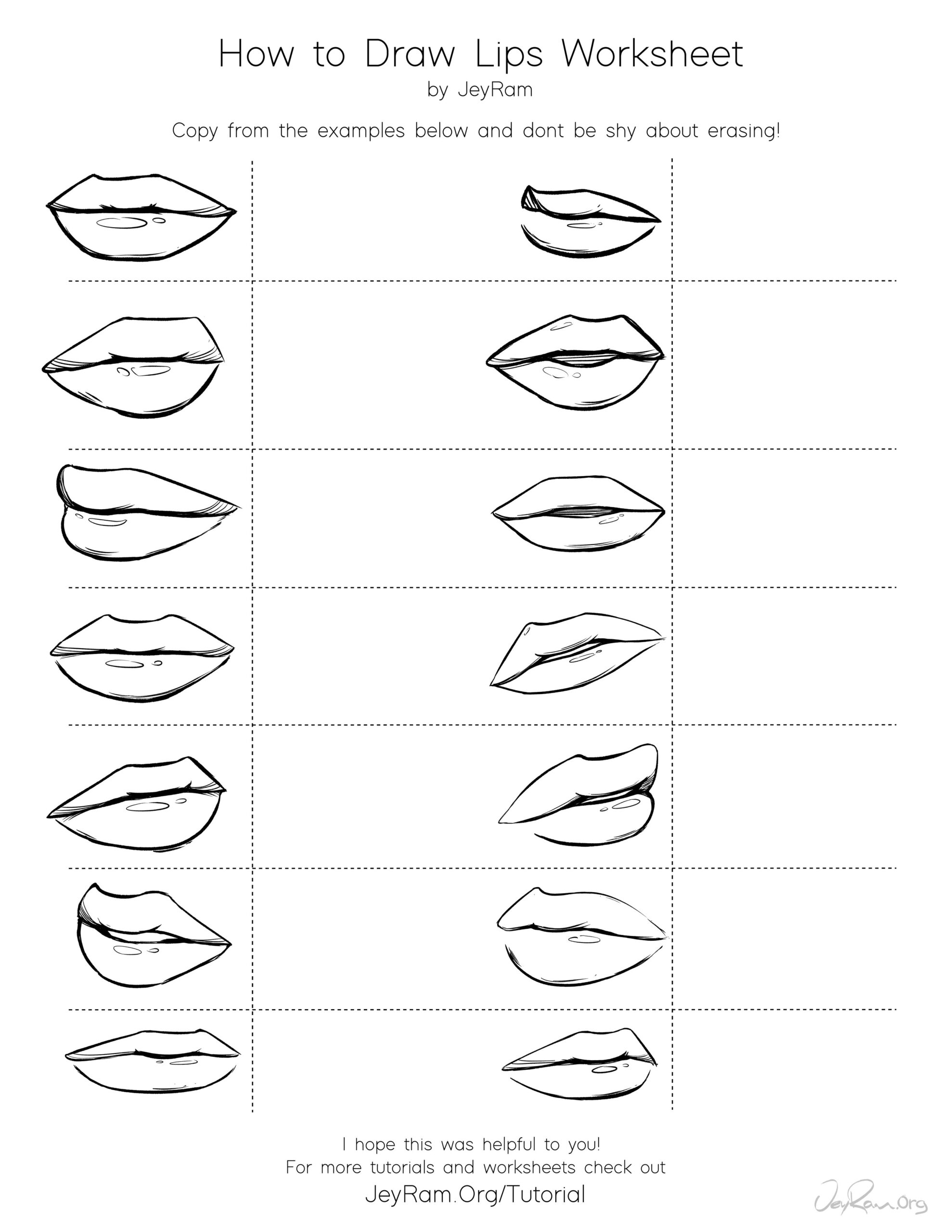 lips drawing easy