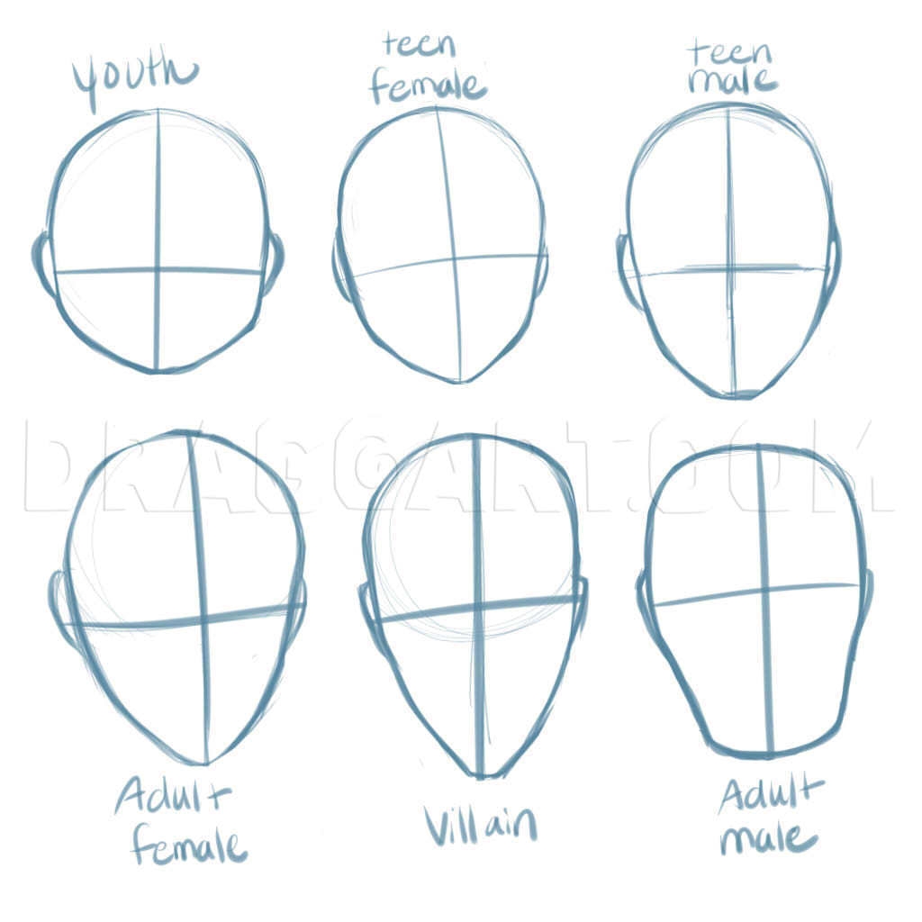 How To Draw Manga Heads Drawing Step By Step By PuzzlePieces DragoArt