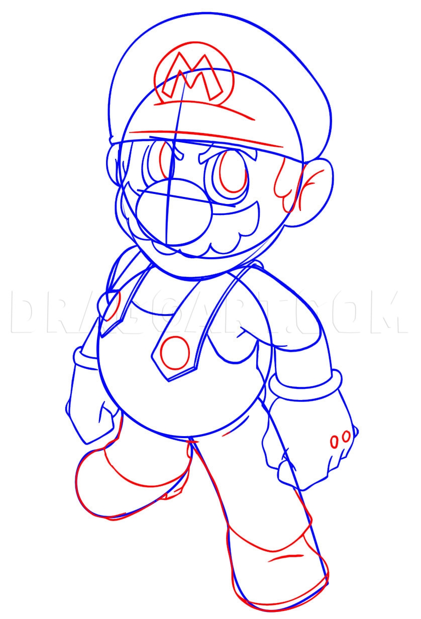 How To Draw Mario Drawing Step By Step By Dawn DragoArt
