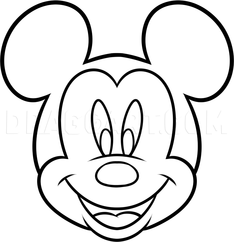 How To Draw Mickey Mouse For Kids Drawing Step By Step By Dawn 