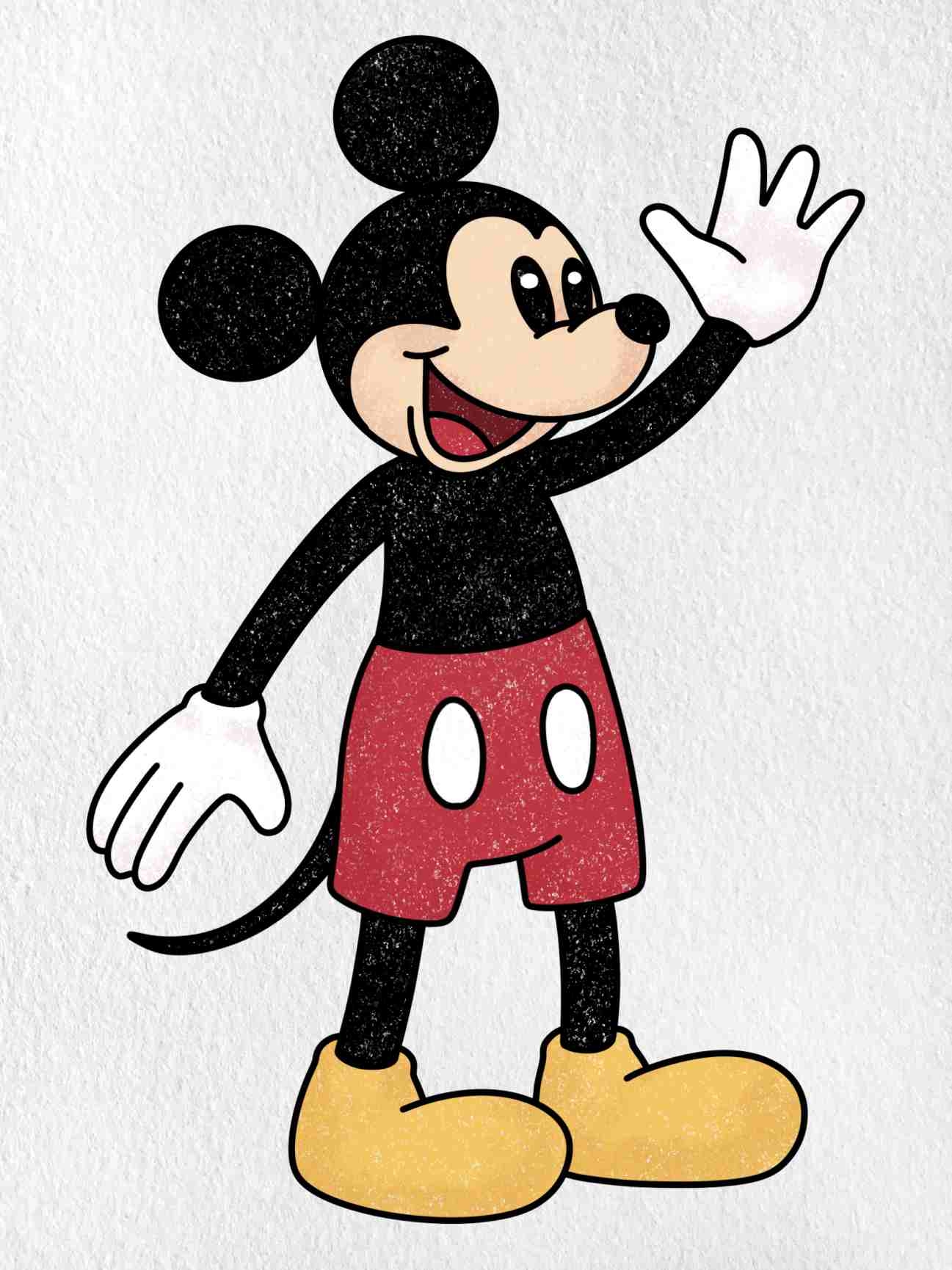 mickey mouse easy drawing
