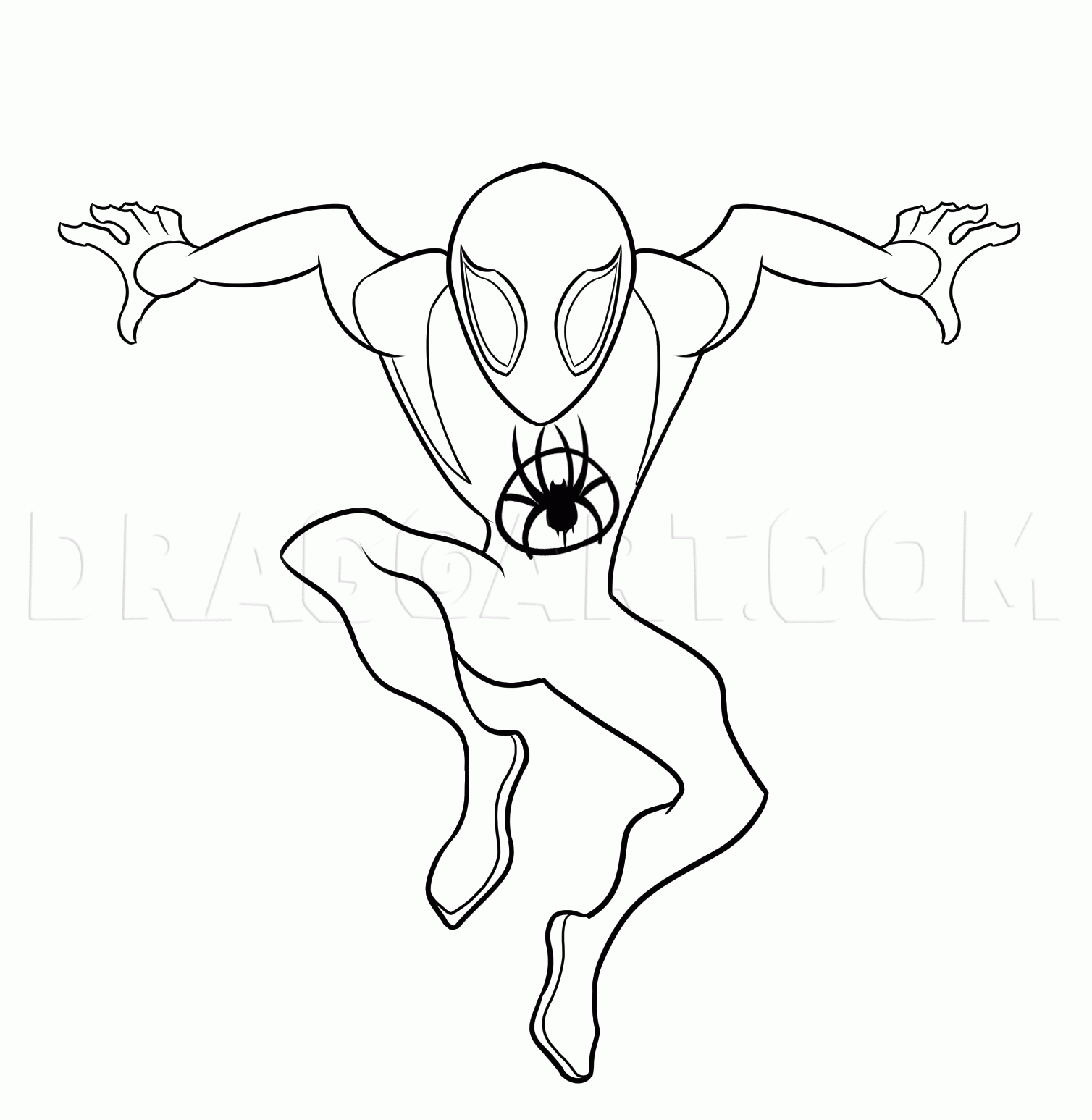 How To Draw Miles Morales From Spider Man Into The Spider Verse 