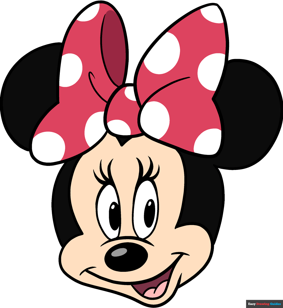 How To Draw Minnie Mouse Really Easy Drawing Tutorial