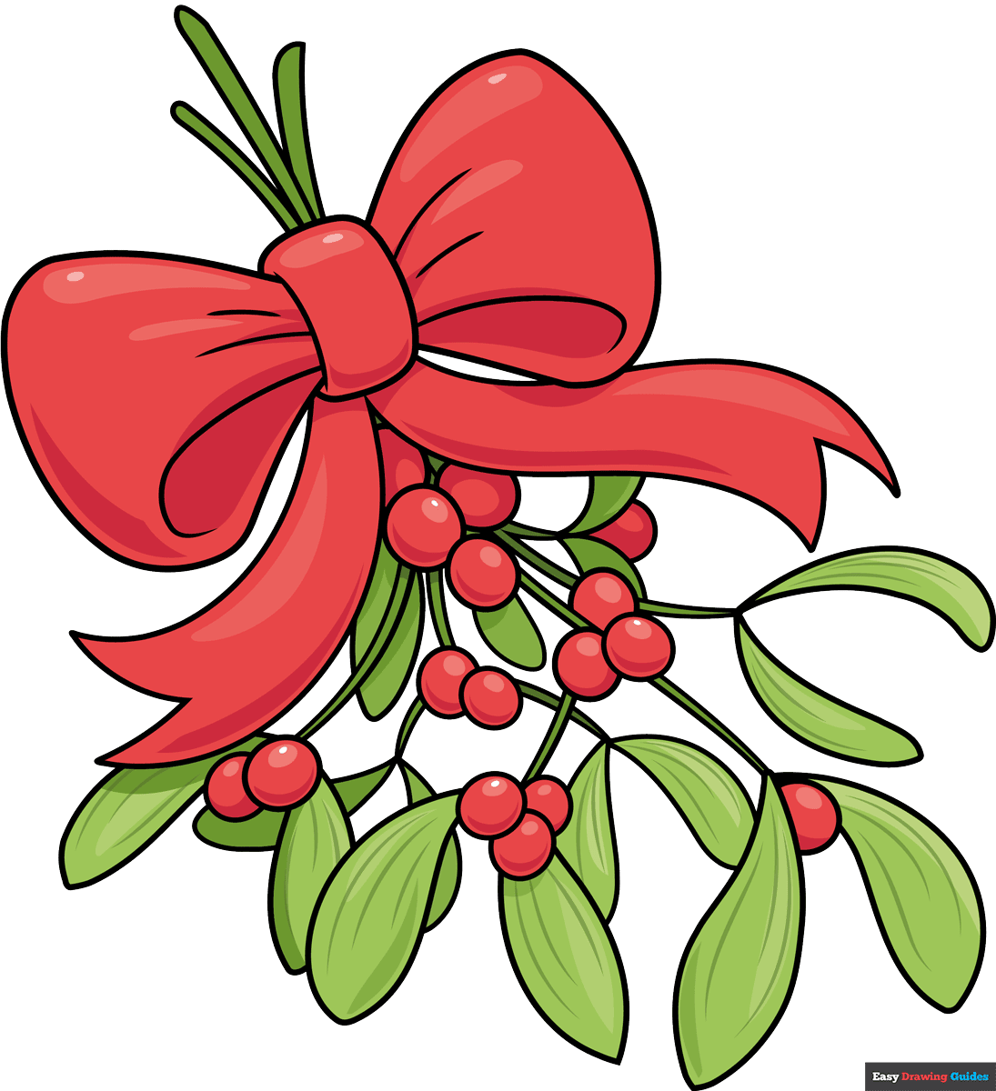 How To Draw Mistletoe Really Easy Drawing Tutorial