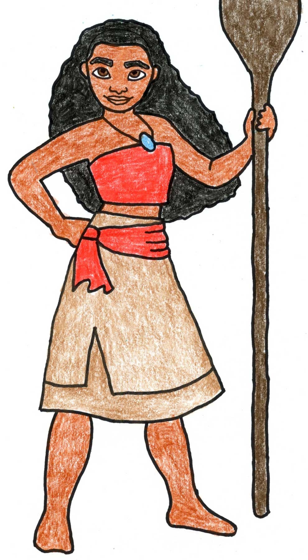 How To Draw Moana Easy Step by Step Art Lesson For Kids