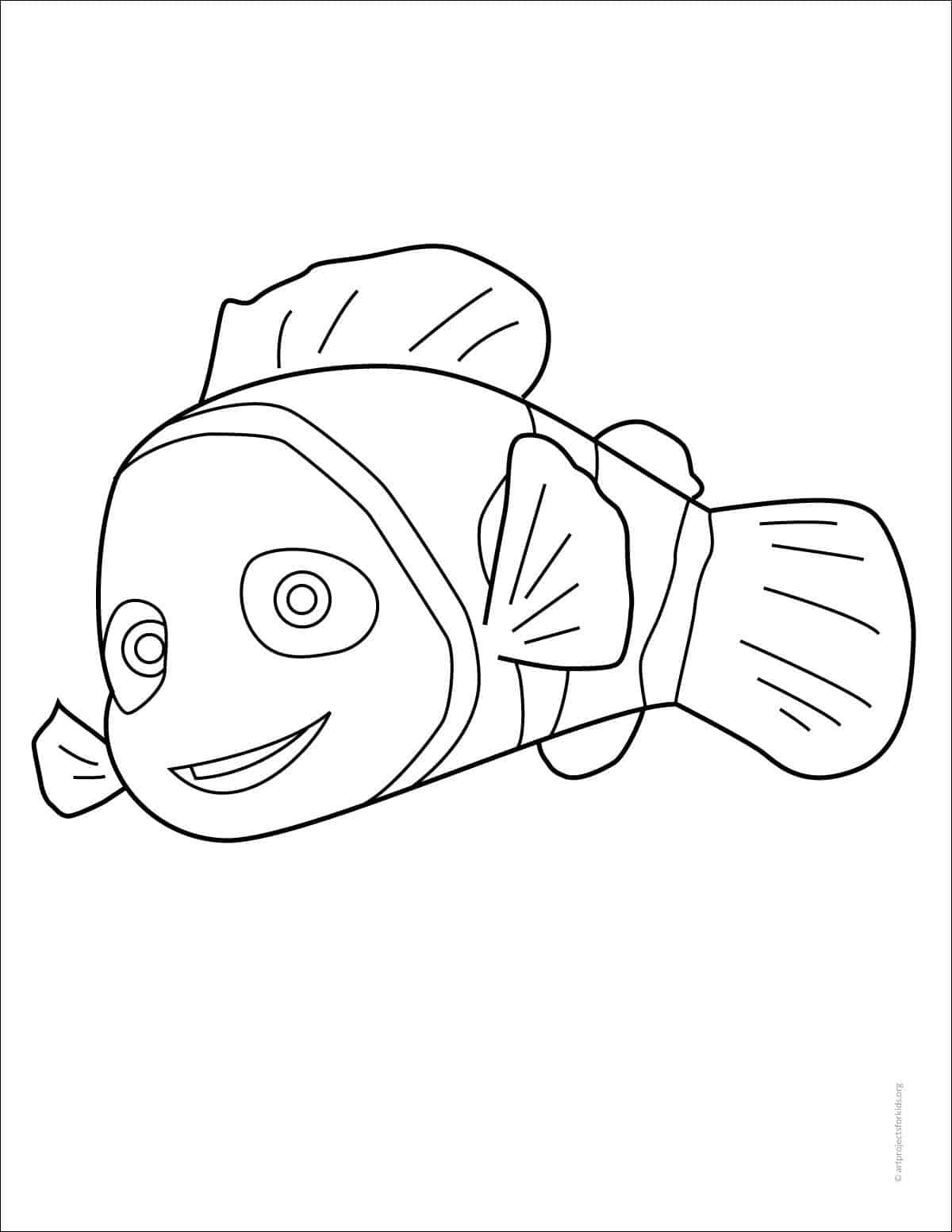 How To Draw Nemo Easy Step by Step Art Lesson For Kids