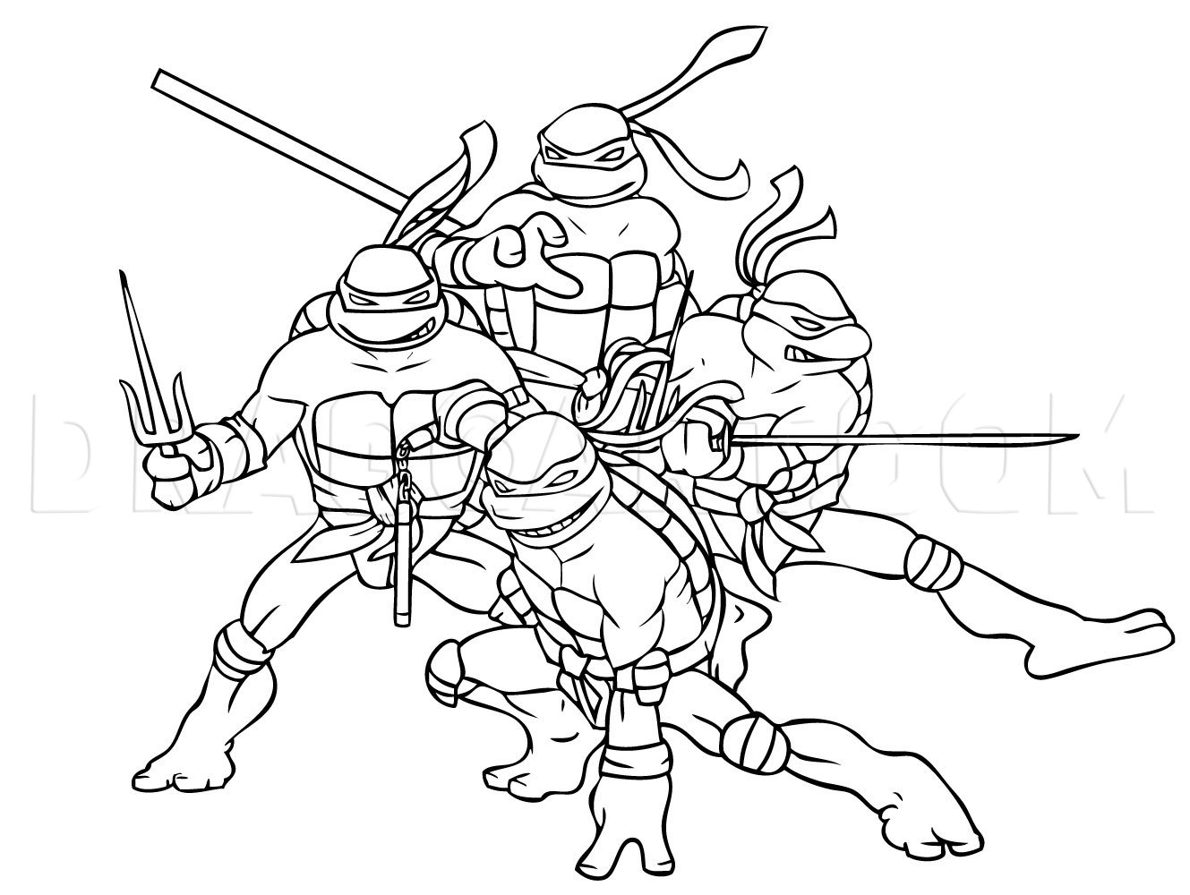 How To Draw Ninja Turtles Drawing Step By Step By Dawn DragoArt