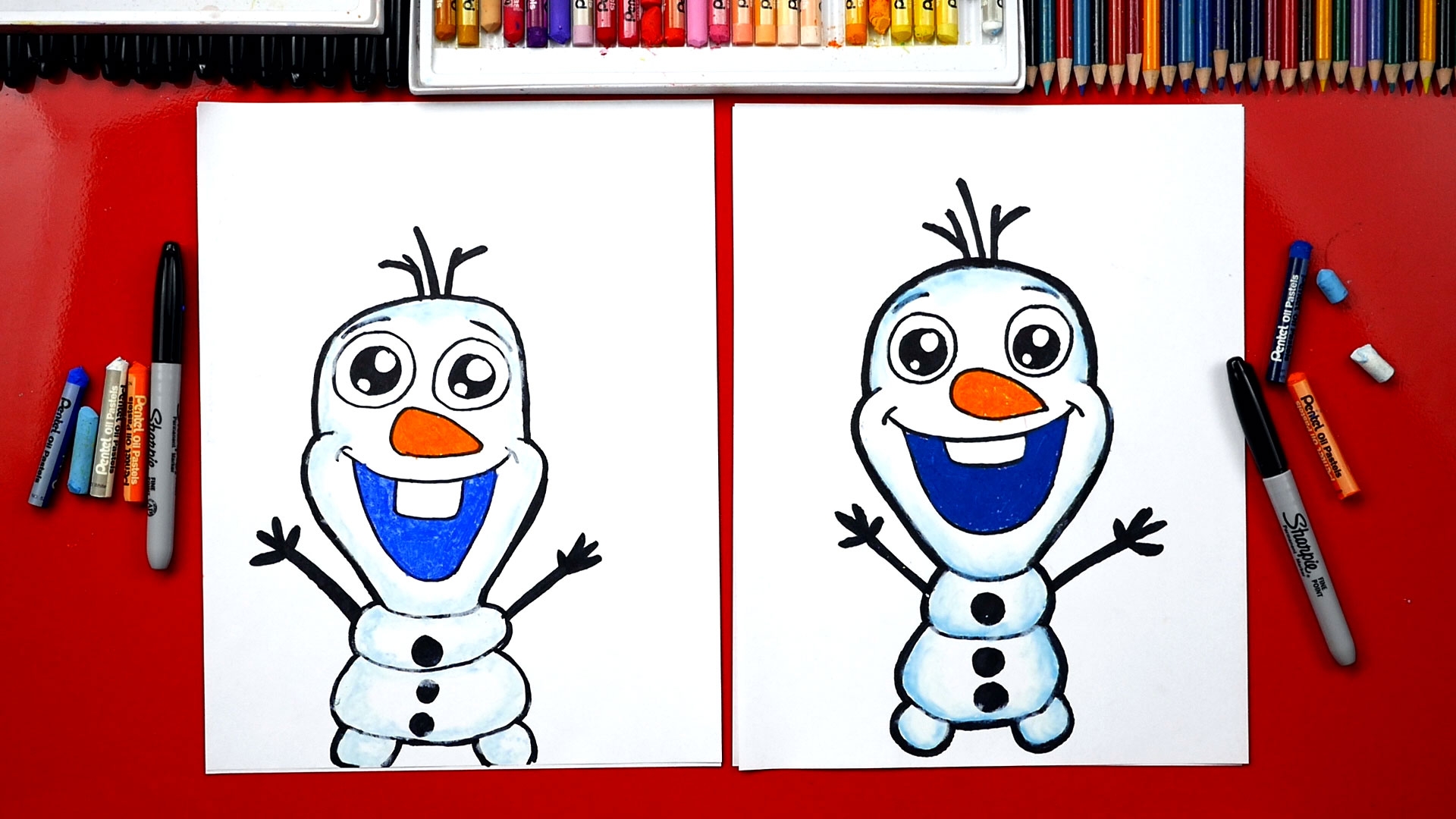 How To Draw Olaf From Frozen Art For Kids Hub 