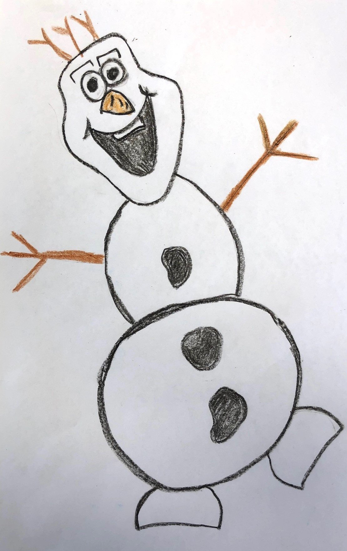 olaf drawing frozen
