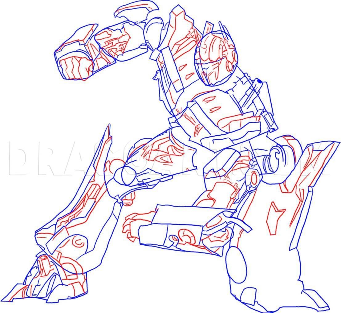 How To Draw Optimus Prime From Transformers Drawing Step By Step By Dawn DragoArt
