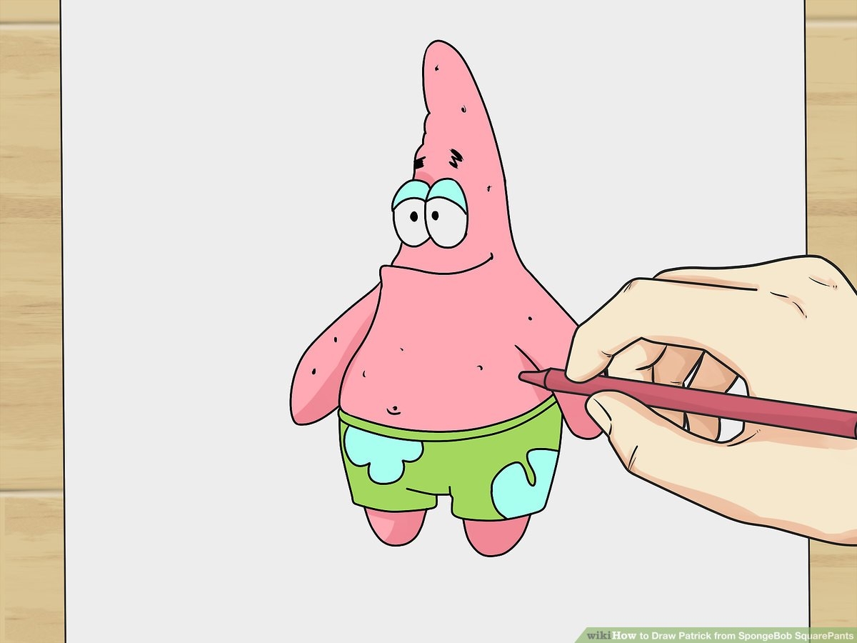 How To Draw Patrick From SpongeBob SquarePants 7 Steps