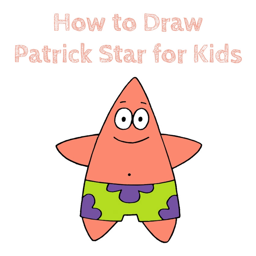 How To Draw Patrick Star For Kids How To Draw Easy