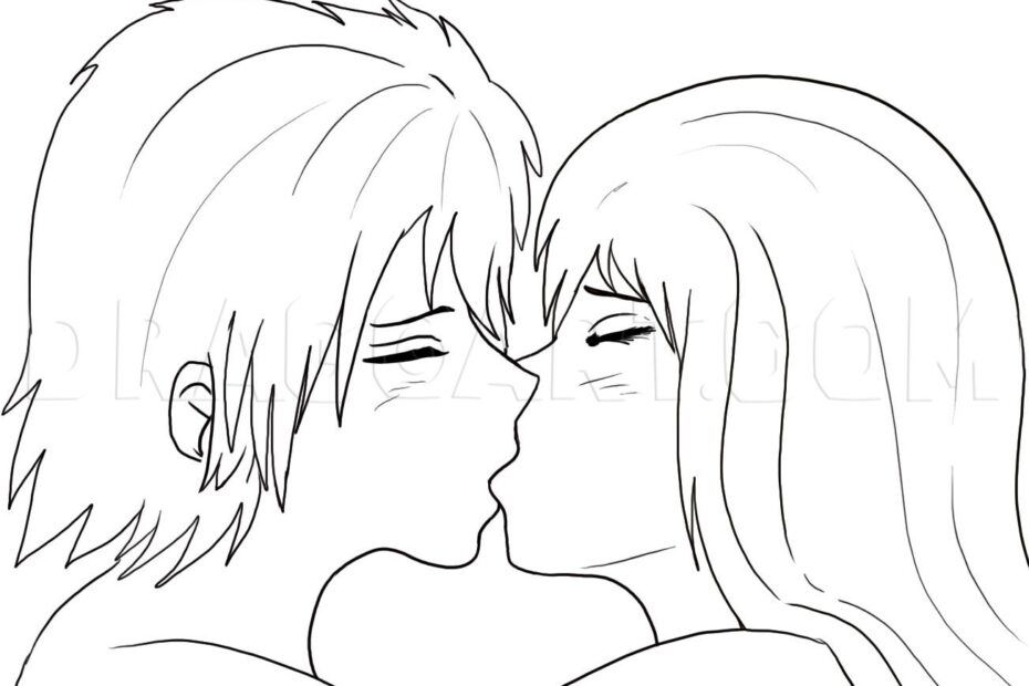 How To Draw People Kissing Drawing Step By Step By Dawn DragoArt