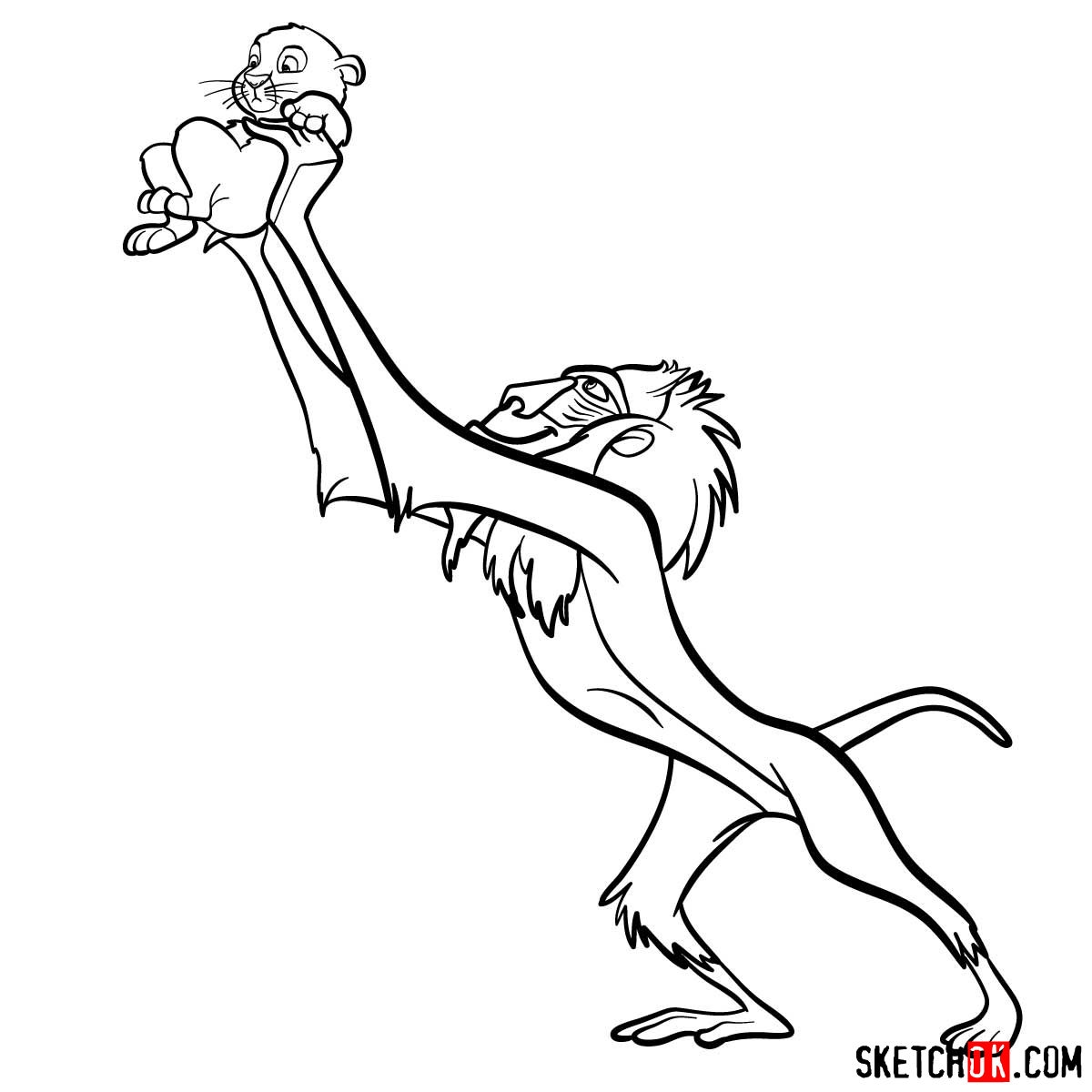 simba drawing