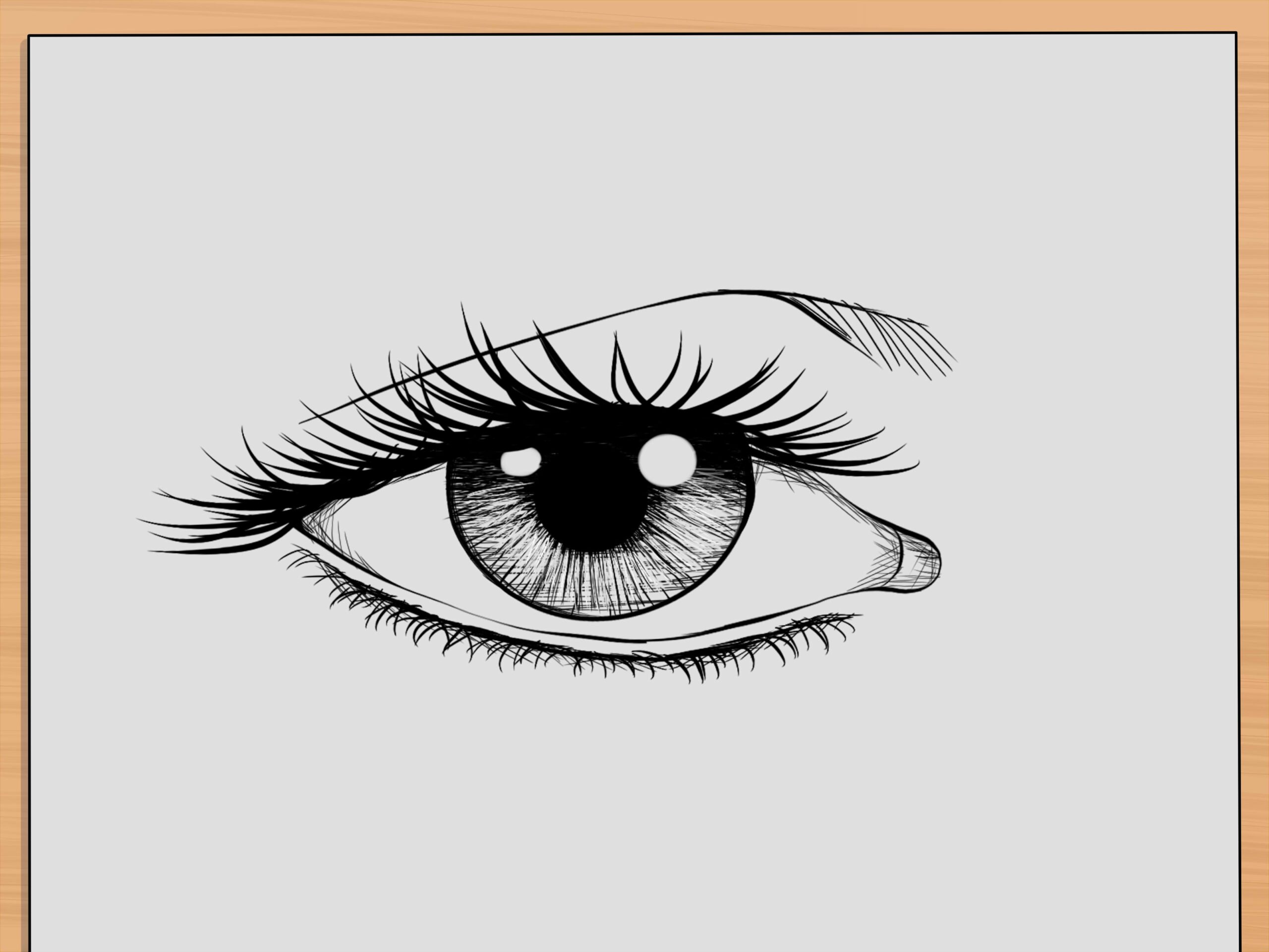 How To Draw Realistic Human Eyes 7 Steps with Pictures 