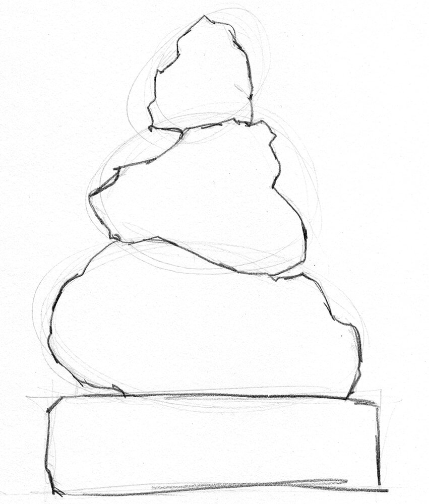 How To Draw Rocks And Mountains In A Quick Landscape Sketch
