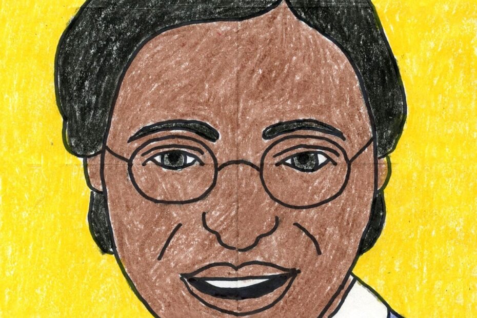 How To Draw Rosa Parks Easy Step by Step Art Lesson Coloring Page