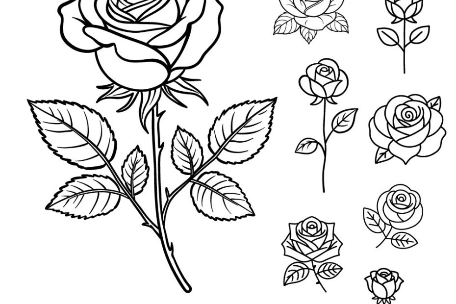 How To Draw Roses 8 Easy Step by Step Guides In 1