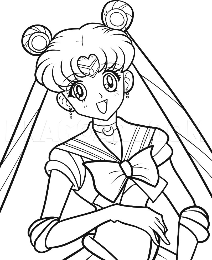 How To Draw Sailor Moon Sailor Moon Drawing Step By Step By 