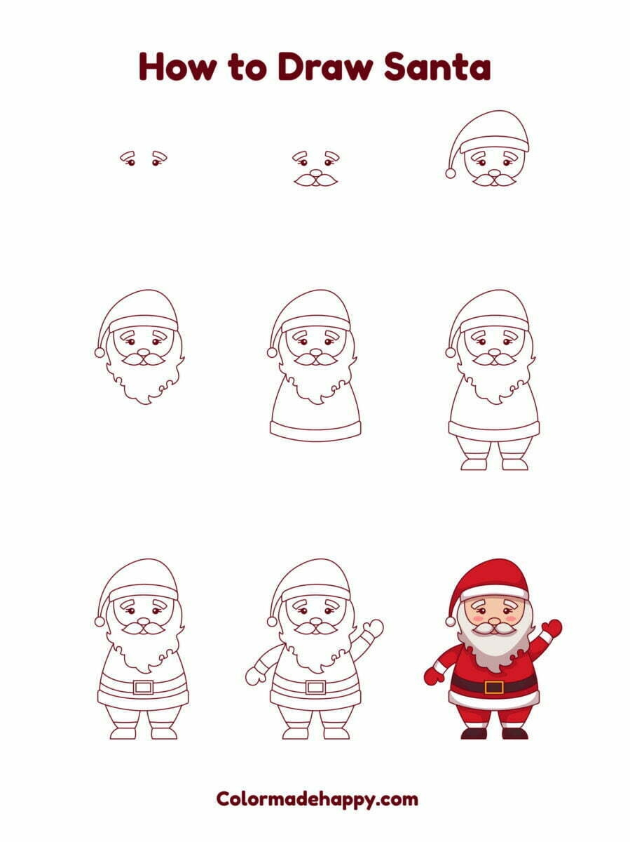 How To Draw Santa