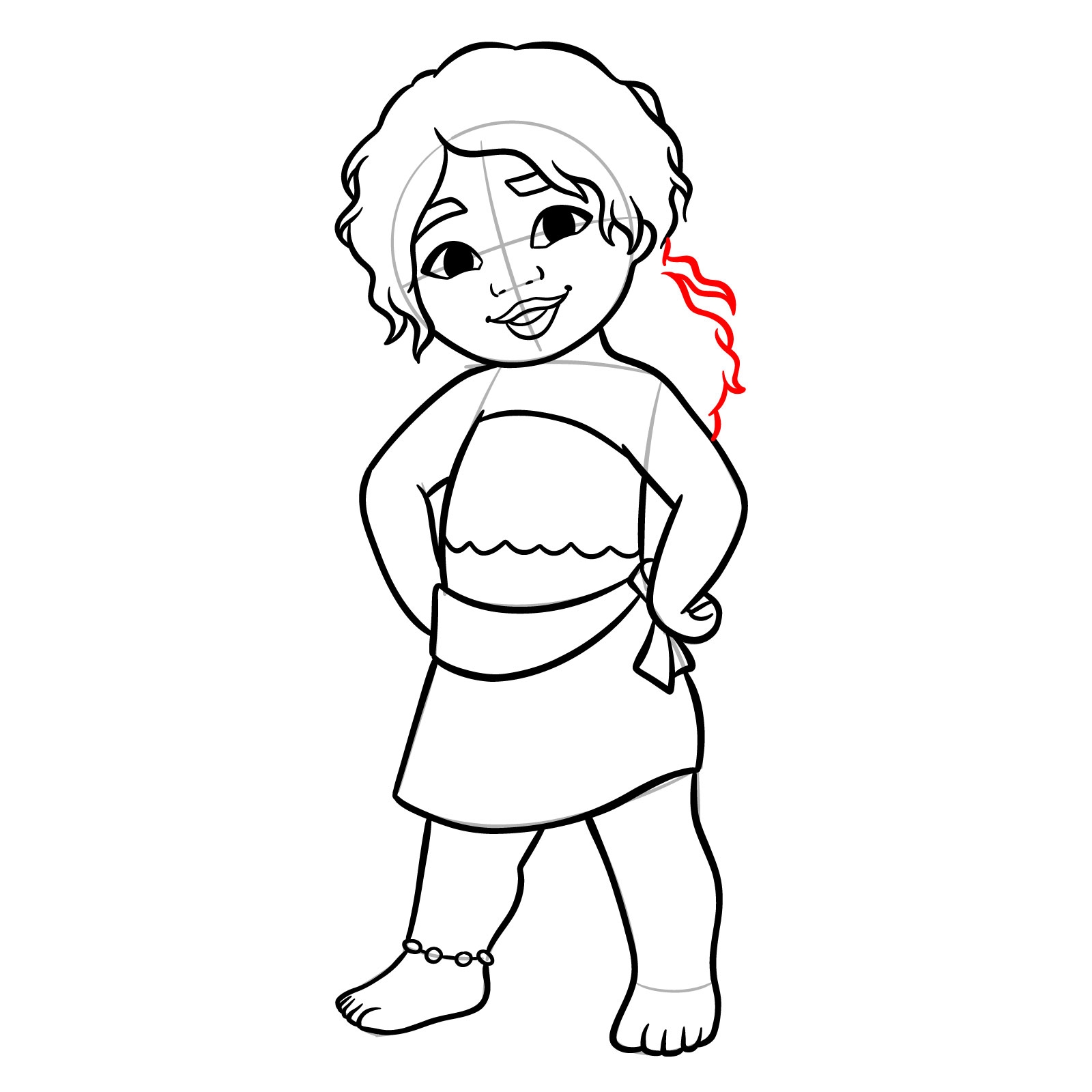 How To Draw Simea From Moana 2 Full Body Tutorial