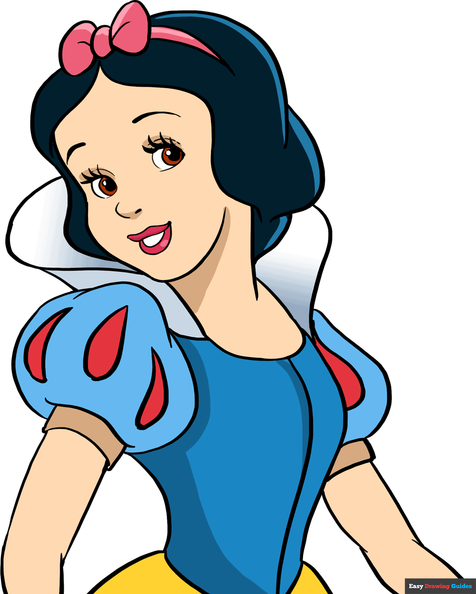How To Draw Snow White Really Easy Drawing Tutorial