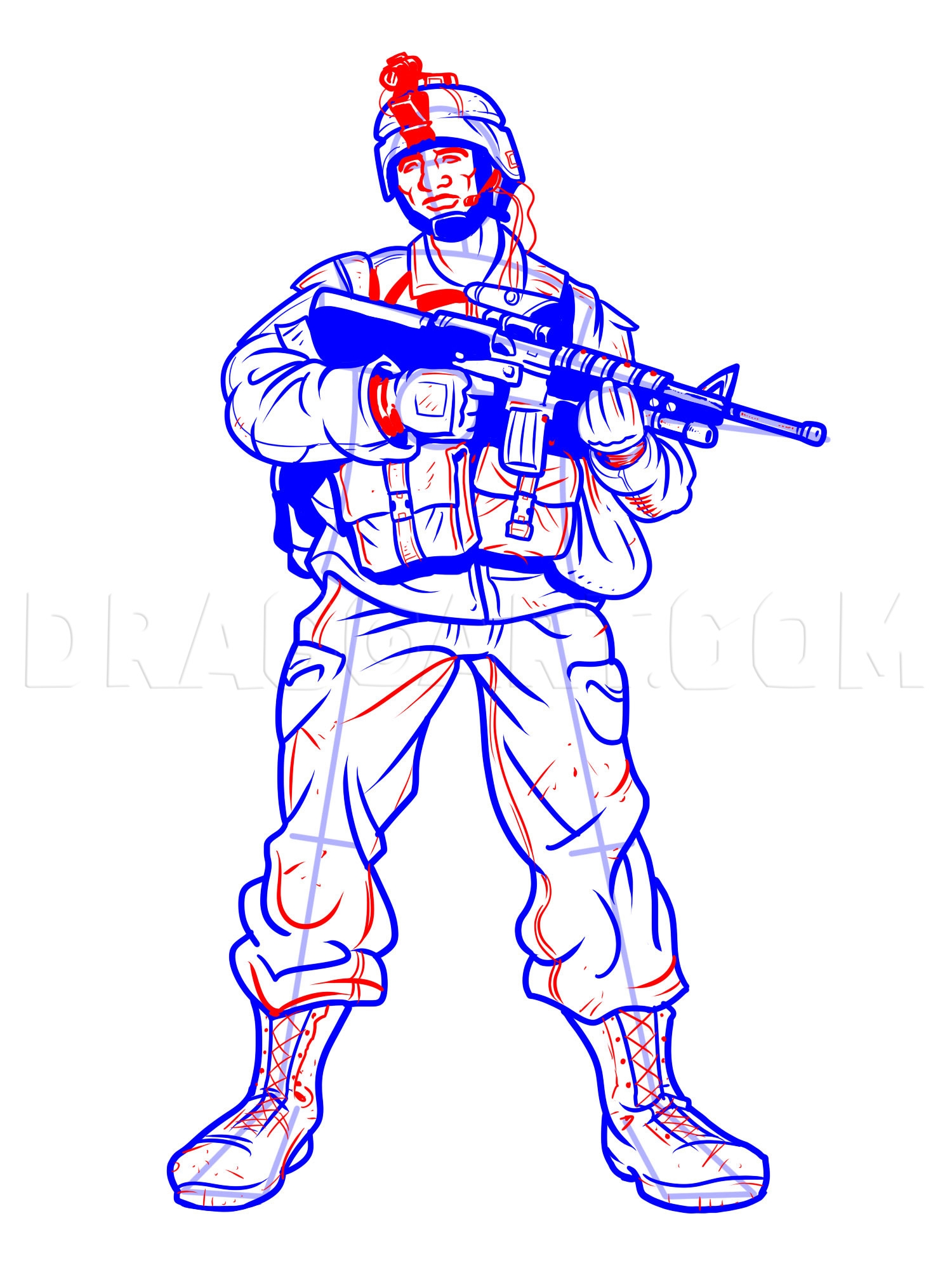How To Draw Soldiers Drawing Step By Step By KingTutorial DragoArt