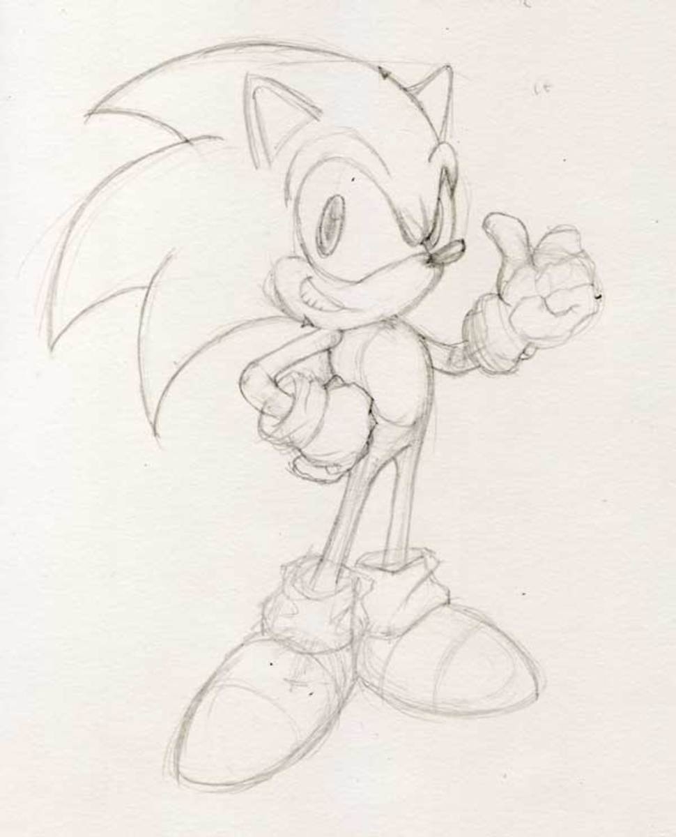 How To Draw Sonic The Hedgehog A Smashing Tutorial HubPages