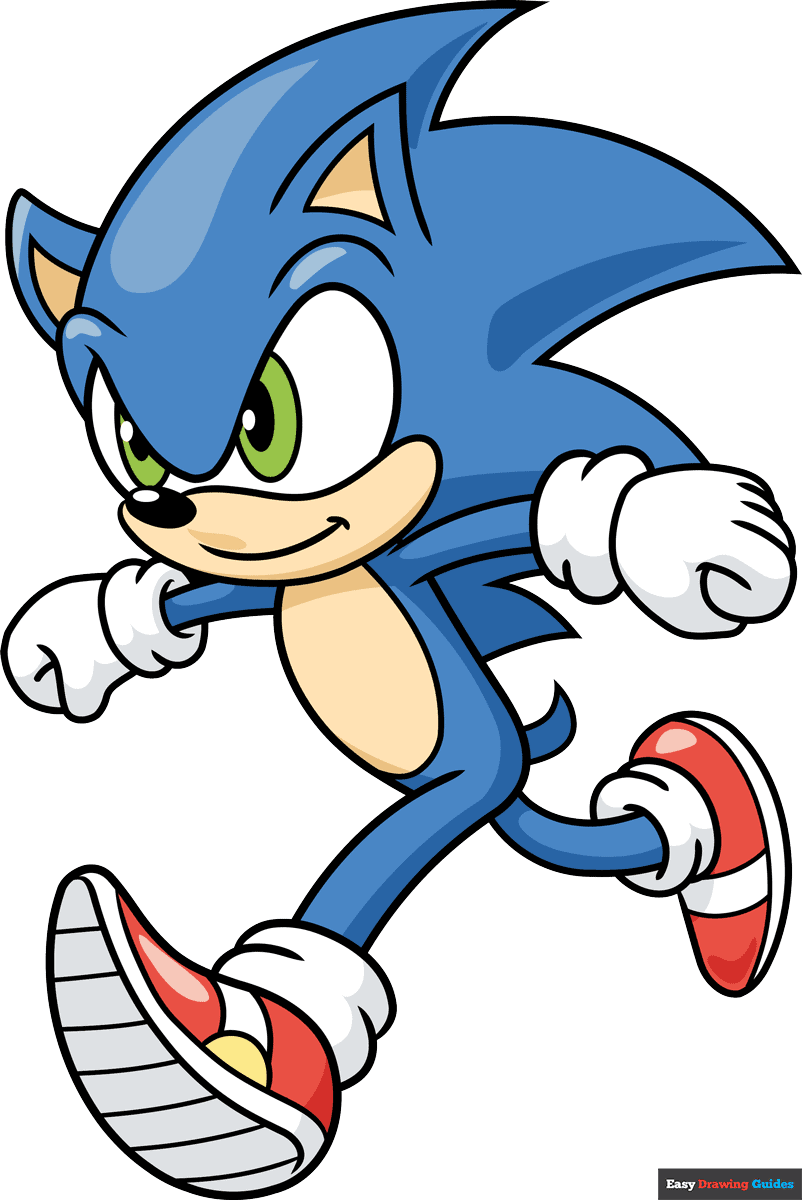 how to draw sonic hedgehog