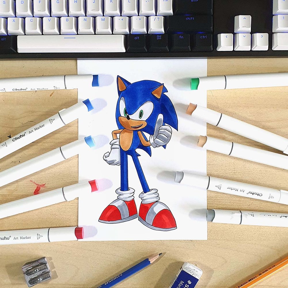 How To Draw Sonic The Hedgehog Simple Step By Step Tutorial