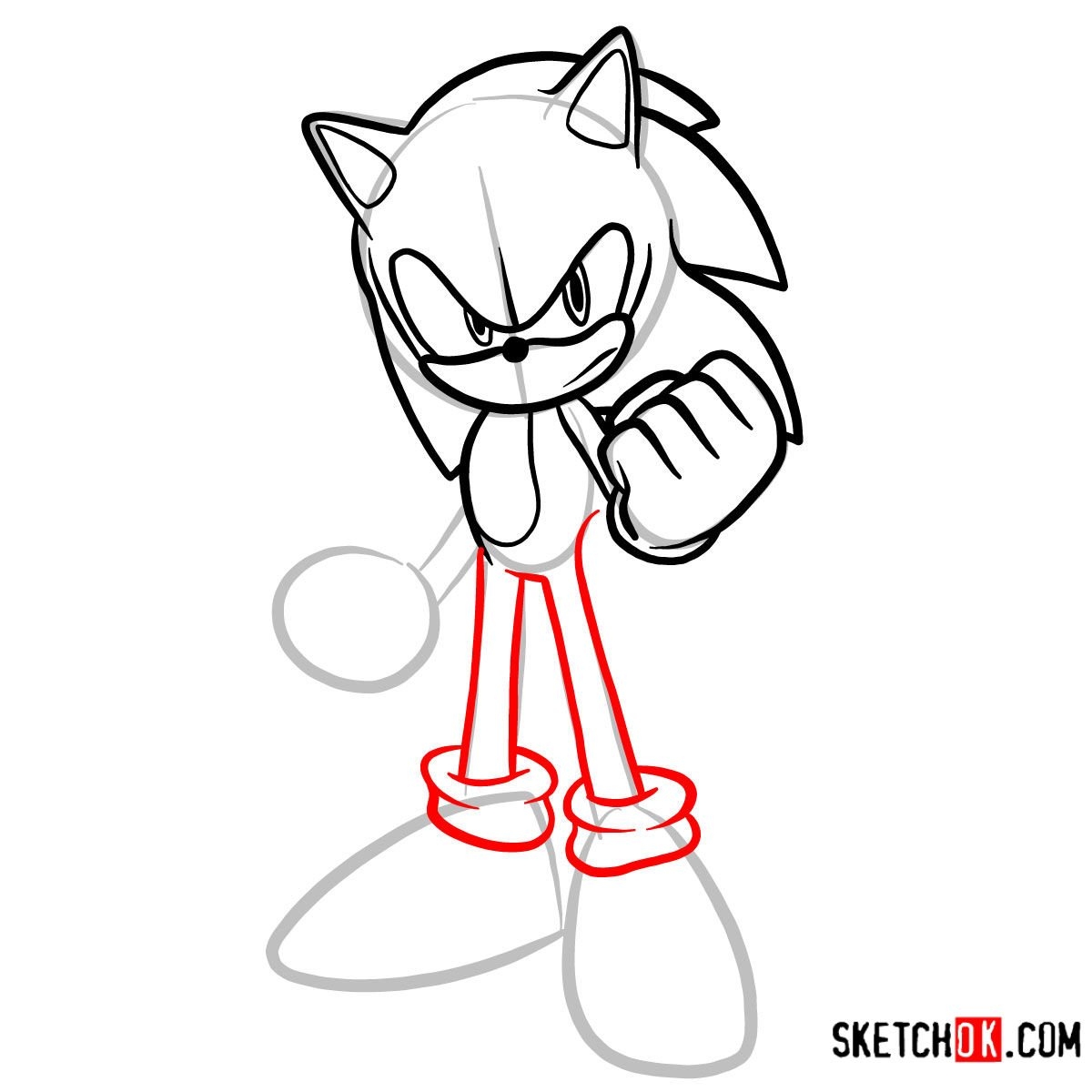 How To Draw Sonic The Hedgehog Sketchok Easy Drawing Guides