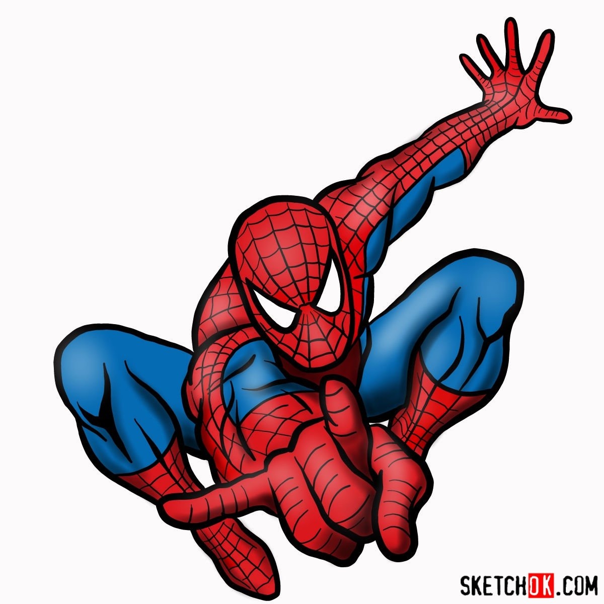 easy draw spiderman