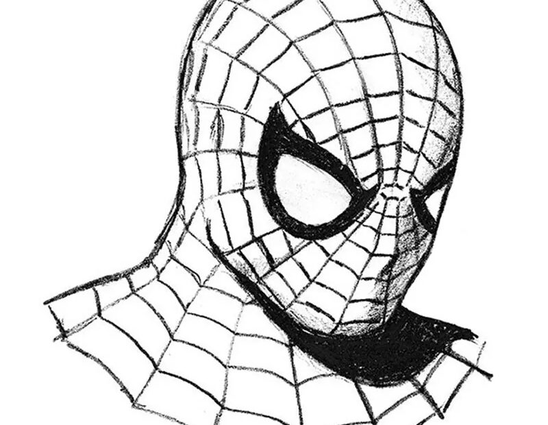 How To Draw Spider Man s Head