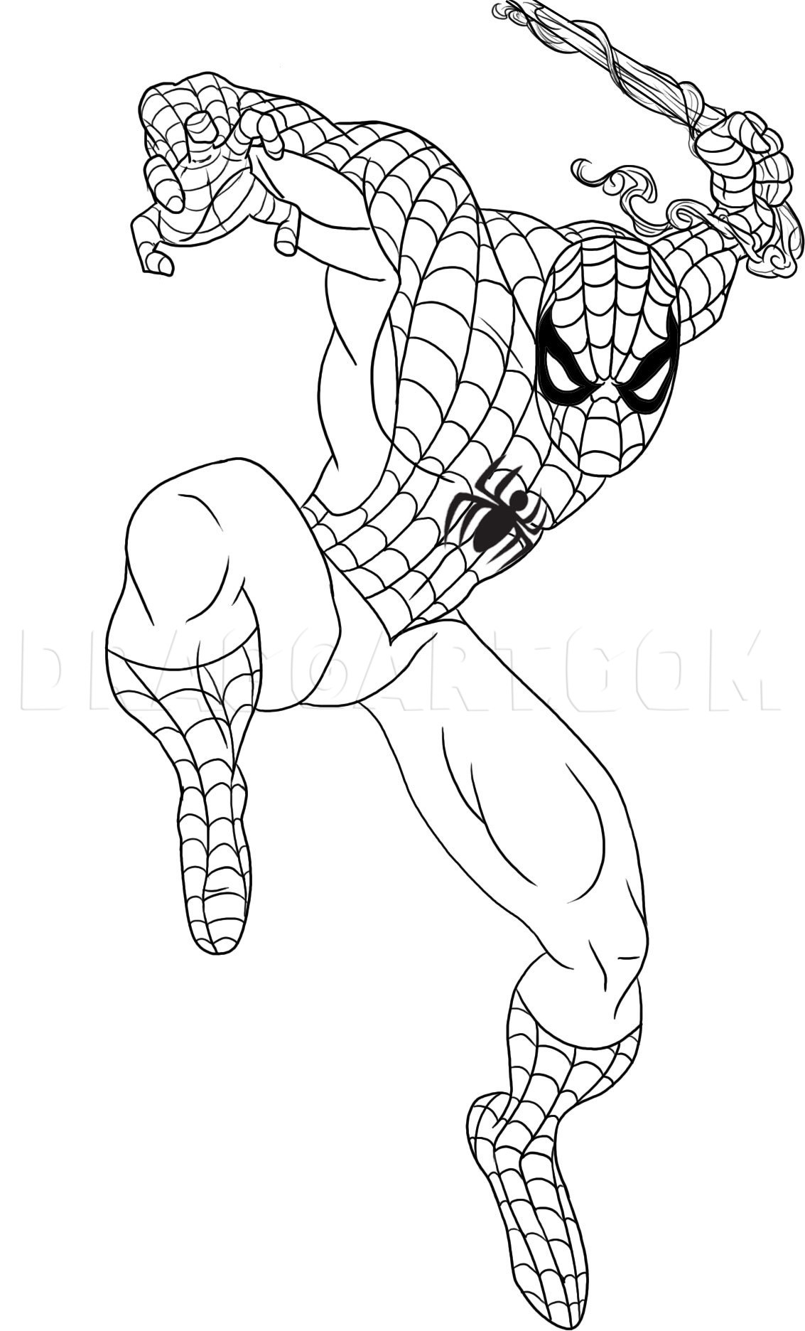 how do i draw spiderman