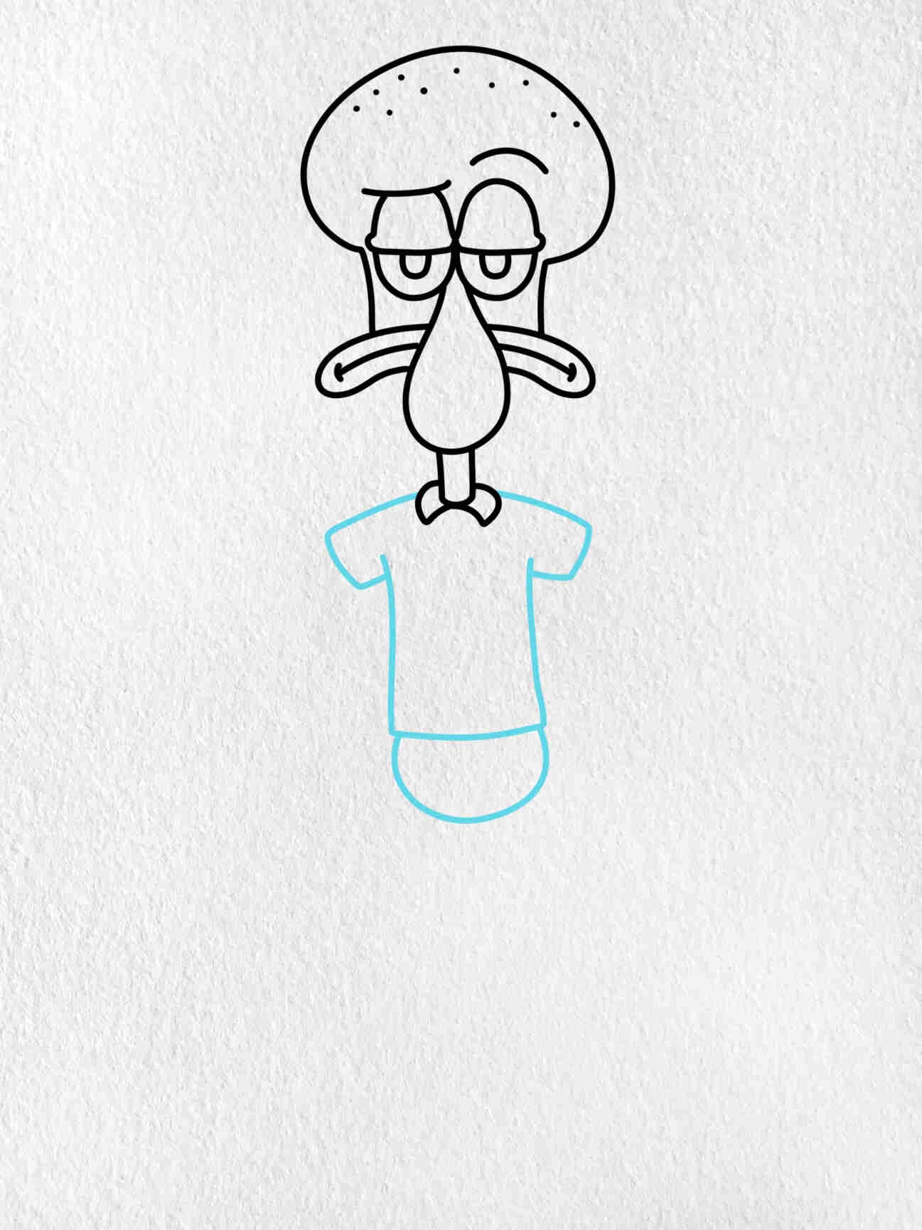 squidward drawing